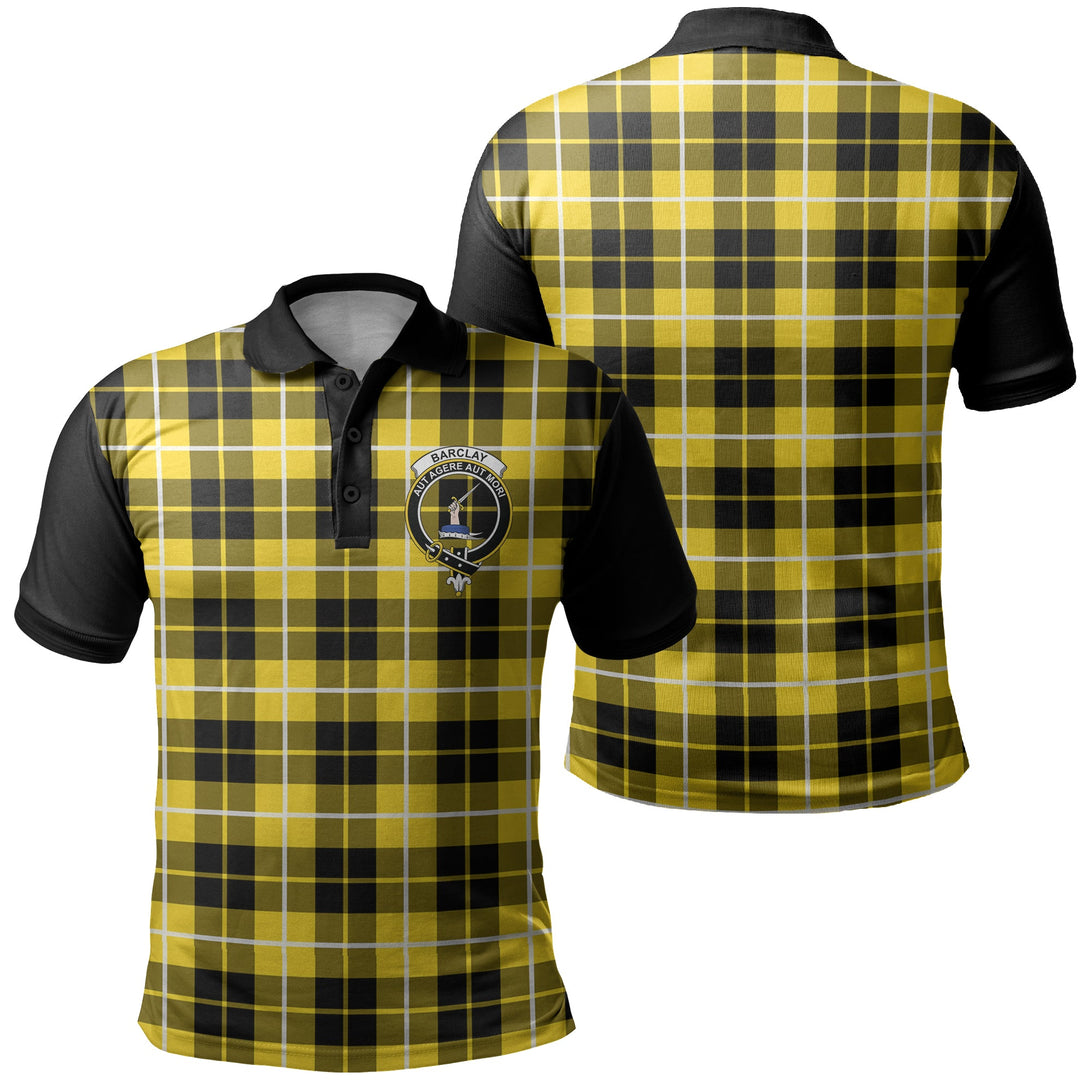 Barclay Dress Modern Tartan Crest Polo Shirt Black Neck 1 Style