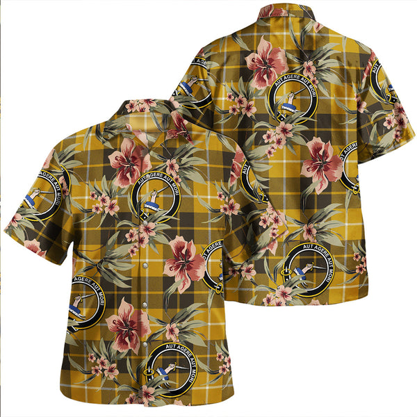 Barclay Dress Weathered Clan Badge Tartan Aloha Hawaiian Shirt Tropical Old Style