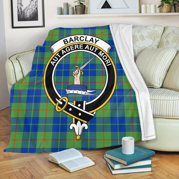 Barclay Hunting Ancient Tartan Crest Premium Blanket