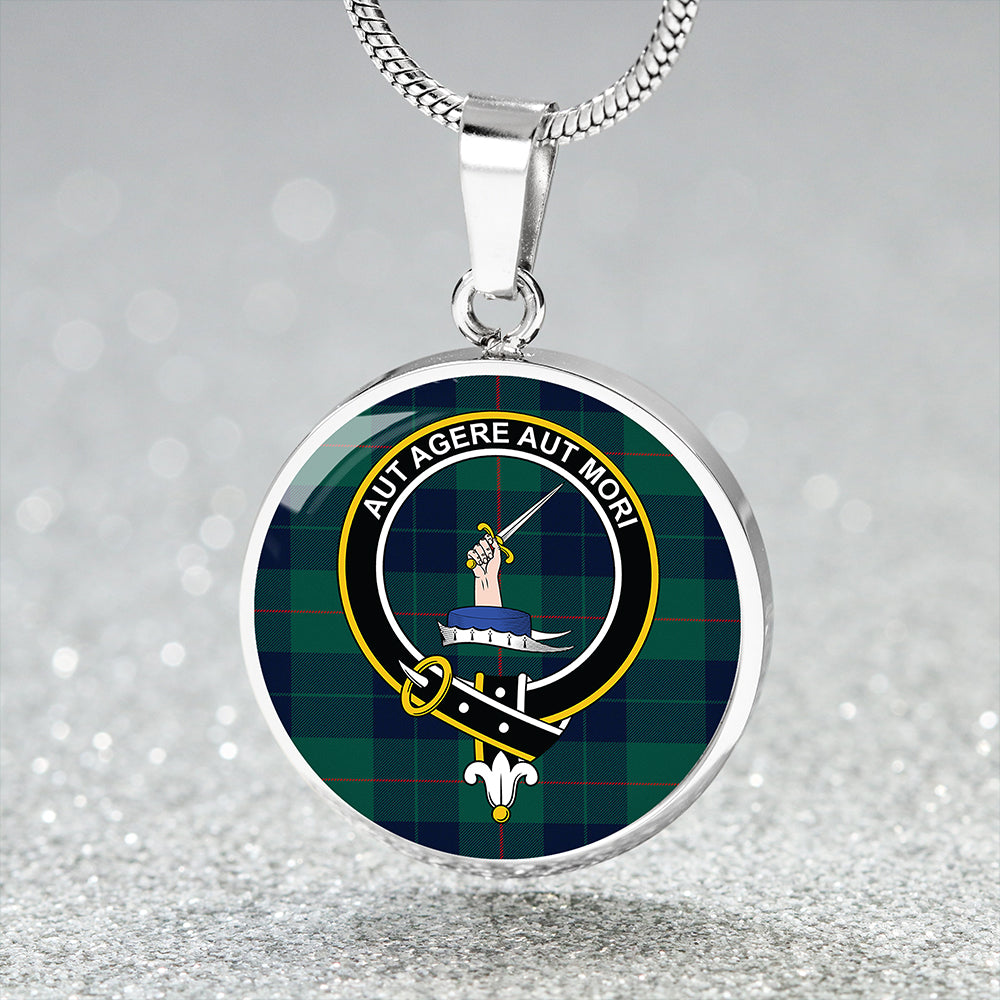 Barclay Hunting Modern Clan Badge Tartan Classic Circle Necklace