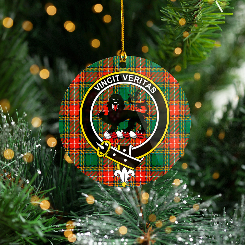 Baxter Ancient Clan Badge Tartan Plastic Christmas Ornaments