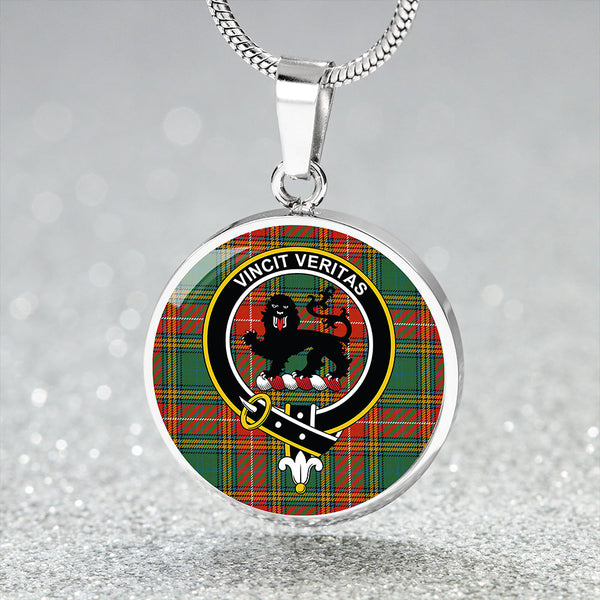 Baxter Ancient Clan Badge Tartan Classic Circle Necklace