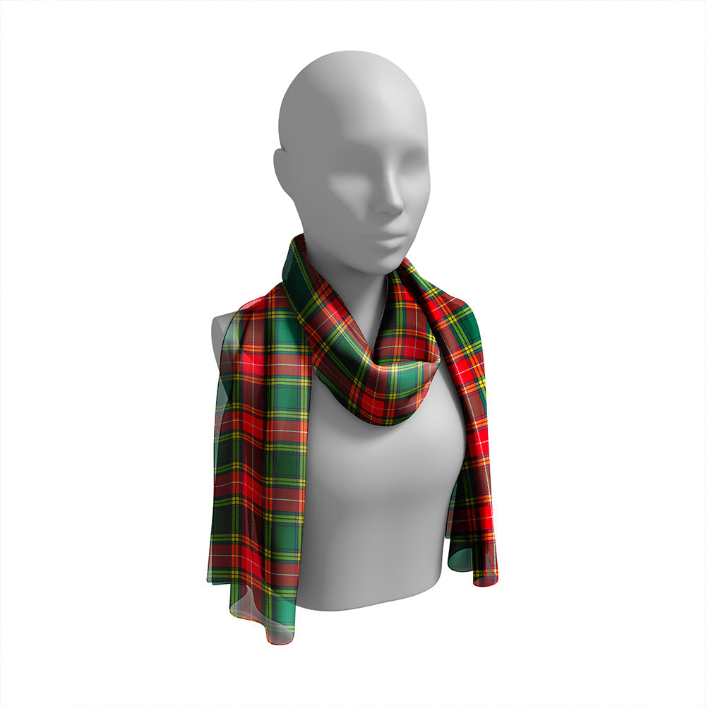 Baxter Modern Tartan Classic Silk Habotai Long Scarf