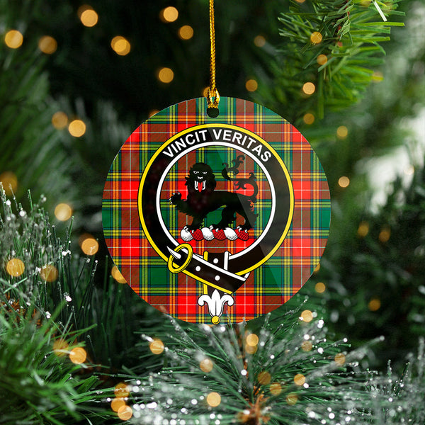 Baxter Modern Clan Badge Tartan Plastic Christmas Ornaments