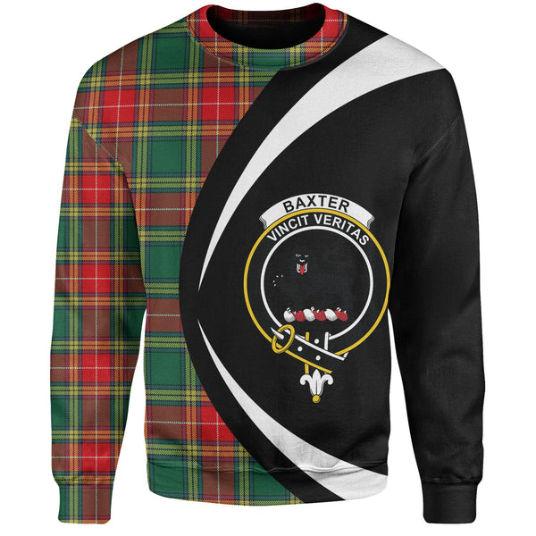 Baxter Modern Clan Badge Tartan Sweatshirt Circle Style Personalized