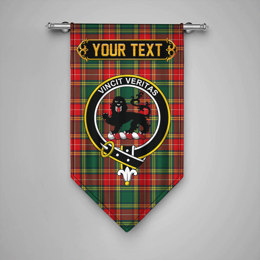 Baxter Modern Clan Badge Tartan Gonfalon Personalize