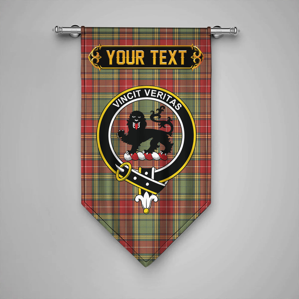 Baxter Weathered Clan Badge Tartan Gonfalon Personalize