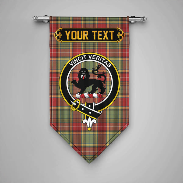 Baxter Weathered Clan Badge Tartan Gonfalon Personalize