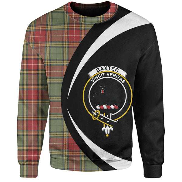 Baxter Weathered Clan Badge Tartan Sweatshirt Circle Style Personalized