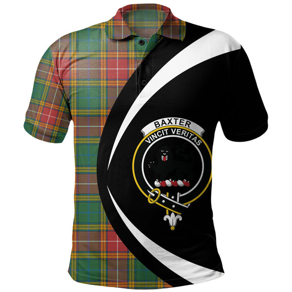 Baxter of Balgavies Ancient Clan Badge Tartan Polo Shirt Circle Style Personalized