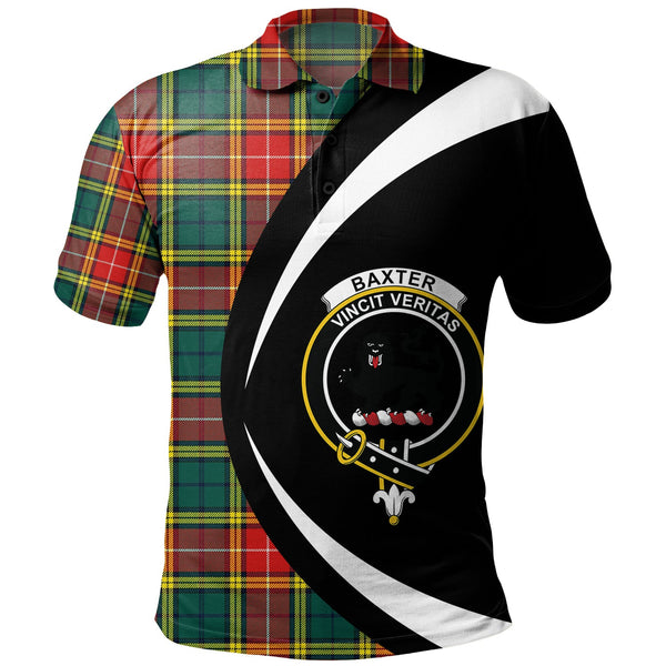 Baxter of Balgavies Modern Clan Badge Tartan Polo Shirt Circle Style Personalized