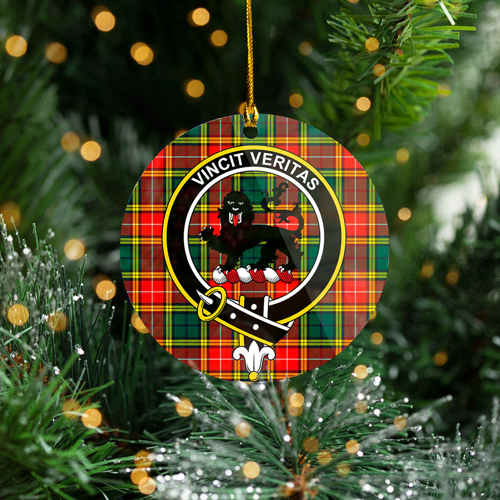 Baxter of Balgavies Modern Clan Badge Tartan Plastic Christmas Ornaments