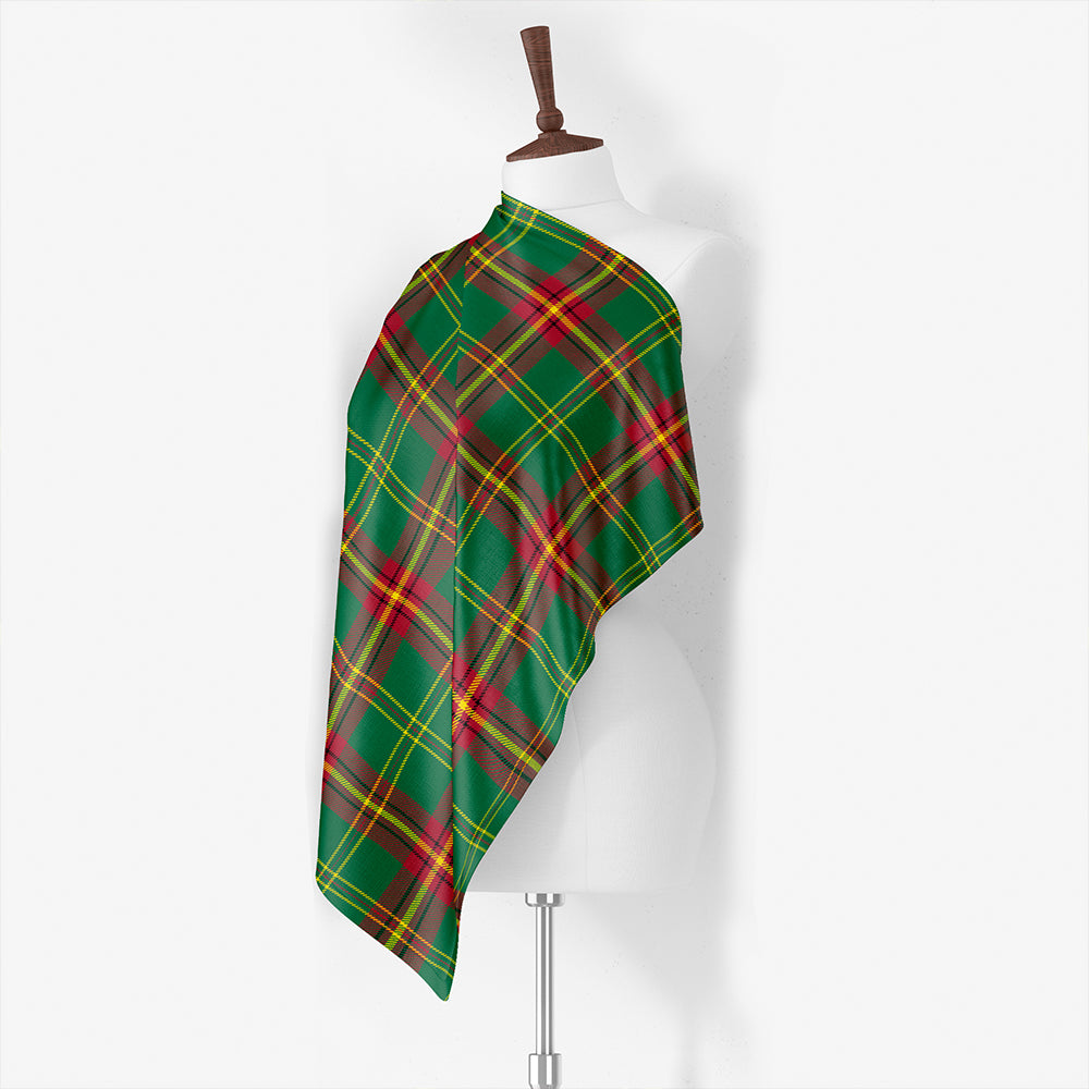 Beard Modern Tartan Classic Silk Habotai Square Scarf