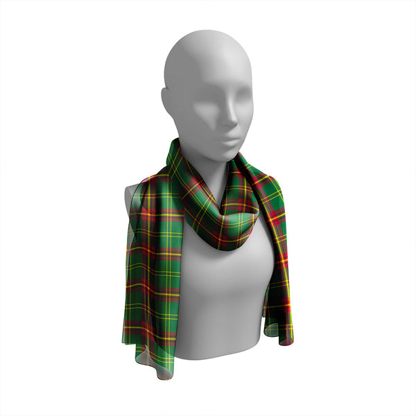 Beard Modern Tartan Classic Silk Habotai Long Scarf