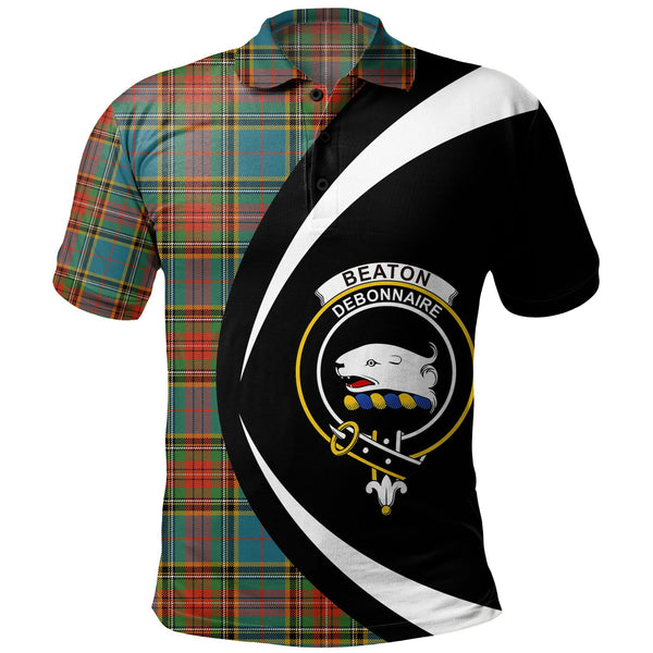 Beaton Ancient Clan Badge Tartan Polo Shirt Circle Style Personalized