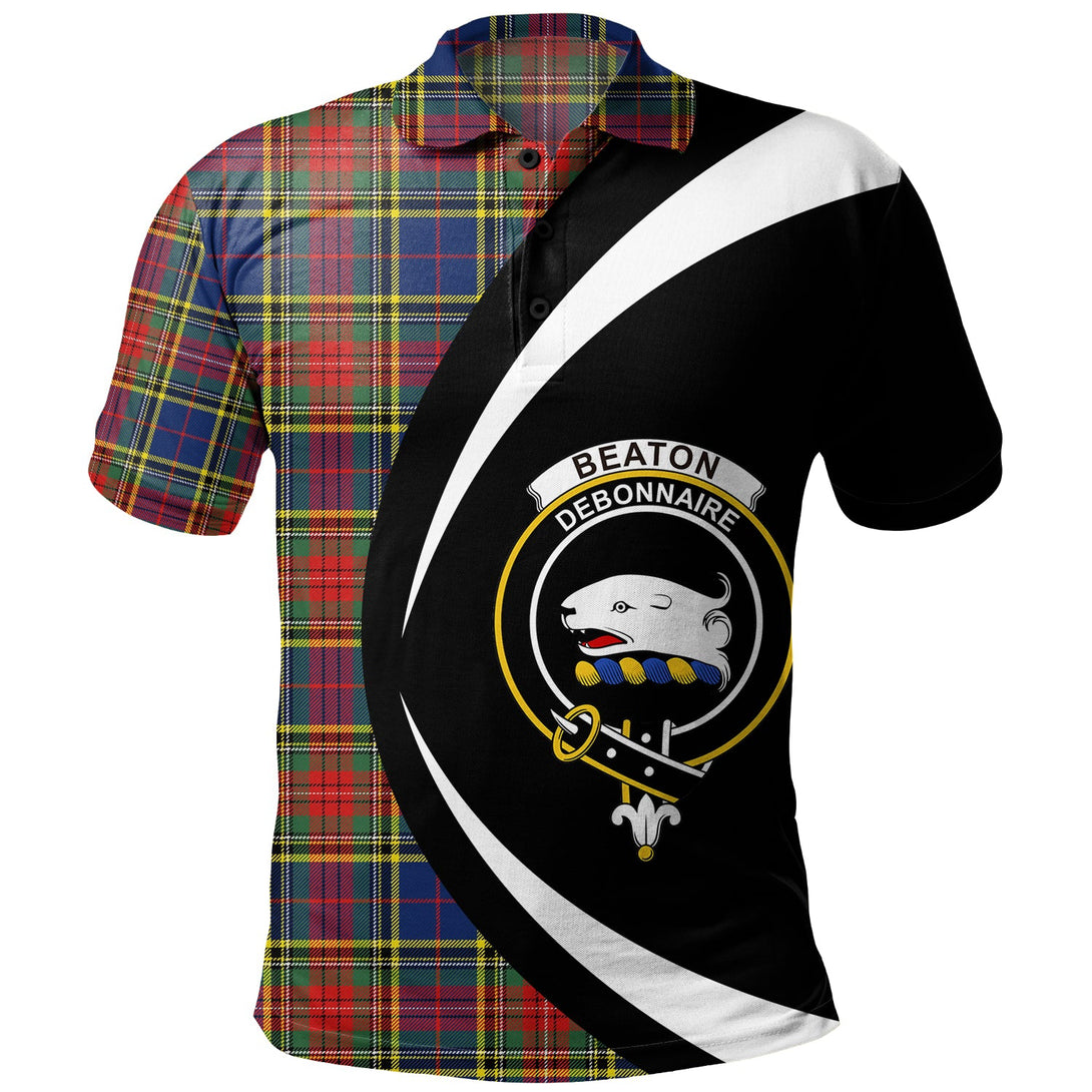 Beaton Modern Clan Badge Tartan Polo Shirt Circle Style Personalized