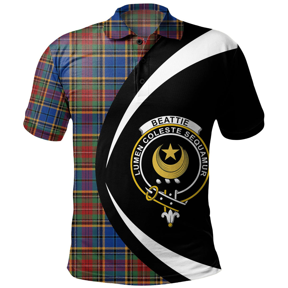 Beattie Modern Clan Badge Tartan Polo Shirt Circle Style Personalized