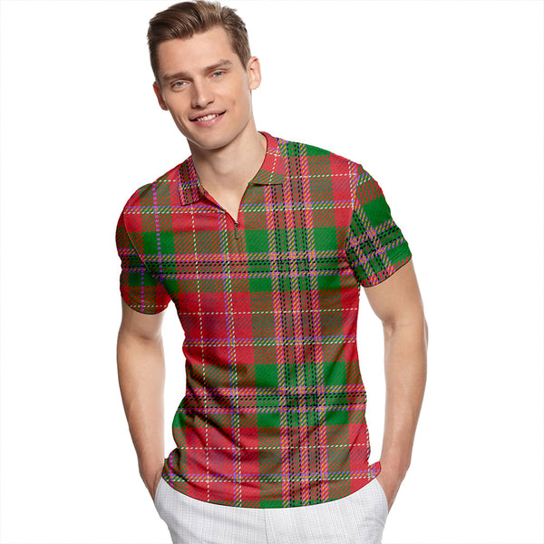 Beaverbrook Ancient Tartan Classic Lapel Zip Short Sleeve Polo