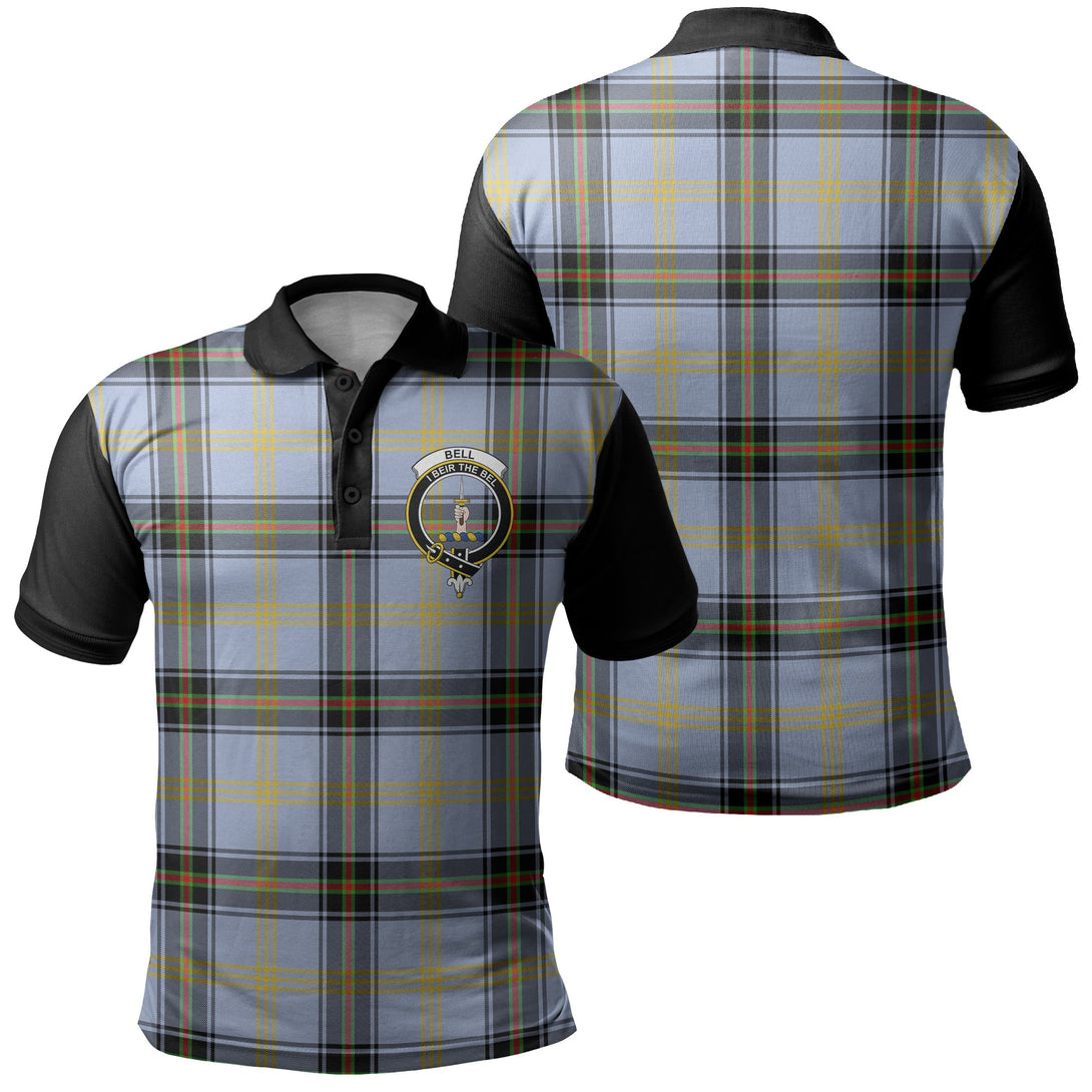 Bell of the Borders Tartan Crest Polo Shirt Black Neck 1 Style