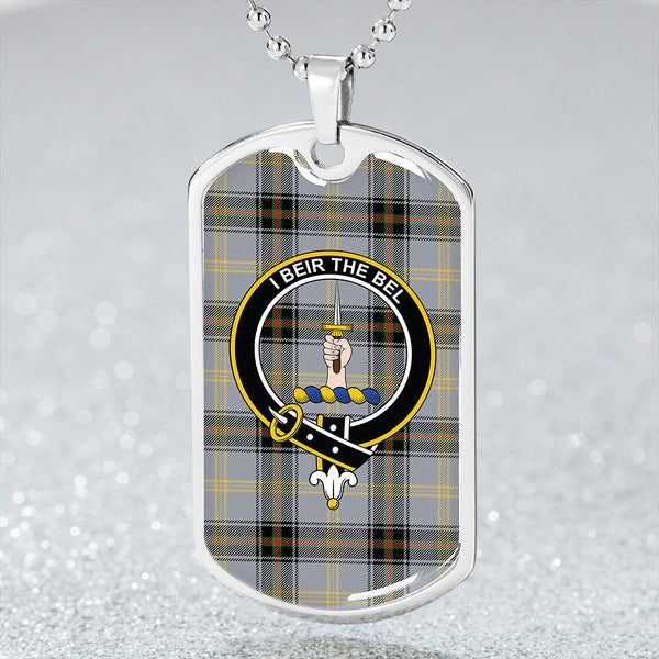 Bell of the Borders Ancient Clan Badge Classic Tartan Dog Tag Necklace