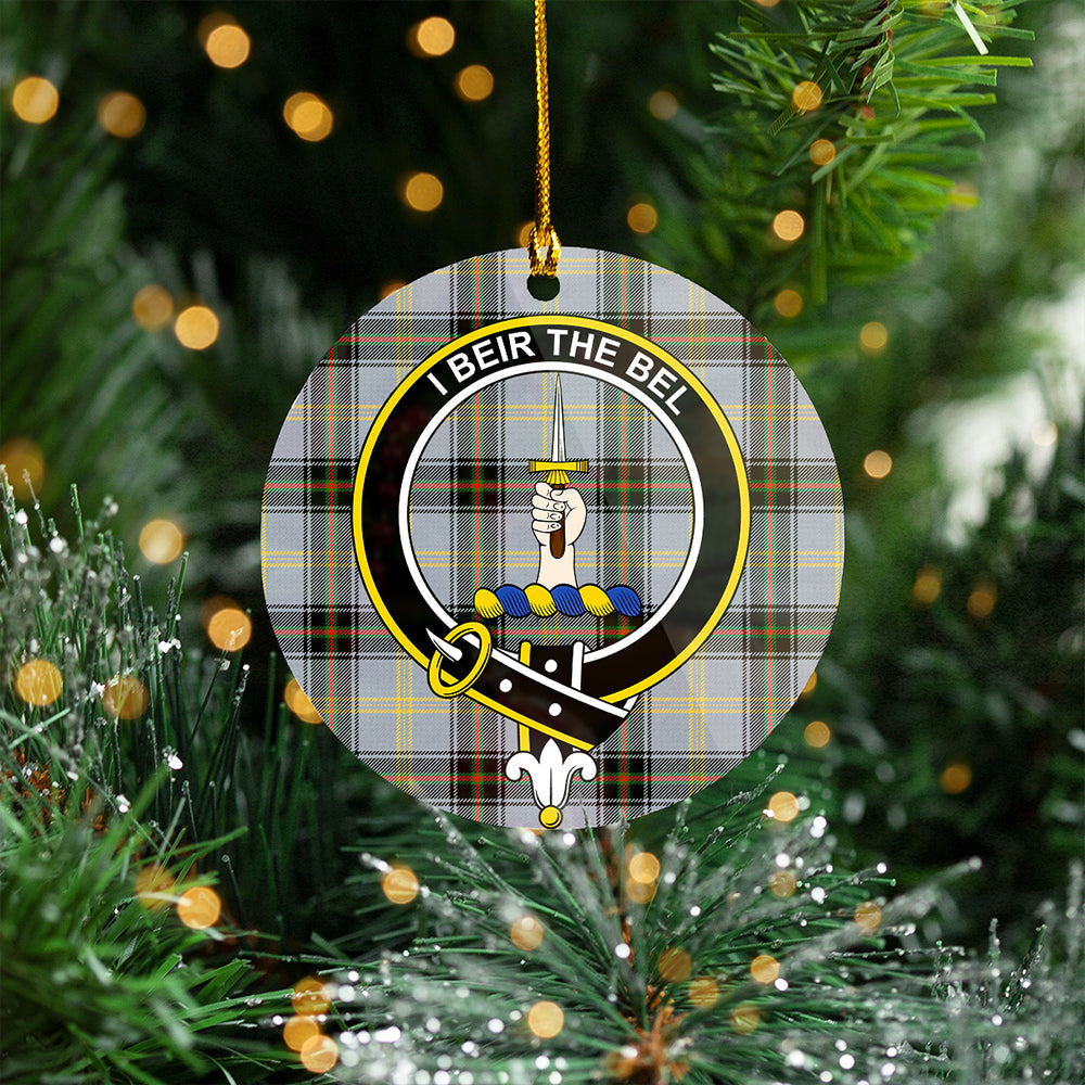 Bell of the Borders Ancient Clan Badge Tartan Plastic Christmas Ornaments