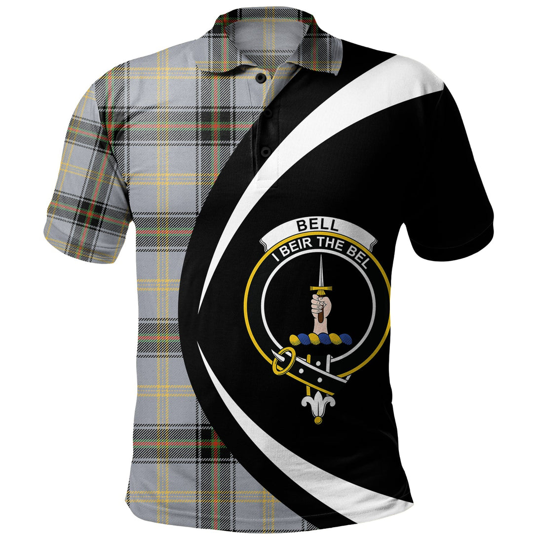 Bell of the Borders Ancient Clan Badge Tartan Polo Shirt Circle Style Personalized