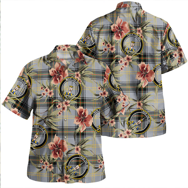 Bell of the Borders Ancient Clan Badge Tartan Aloha Hawaiian Shirt Tropical Old Style