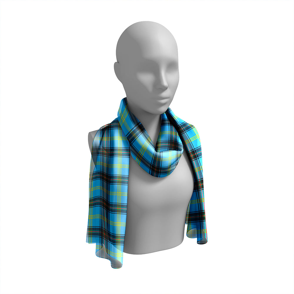 Bell of the Borders Modern Tartan Classic Silk Habotai Long Scarf