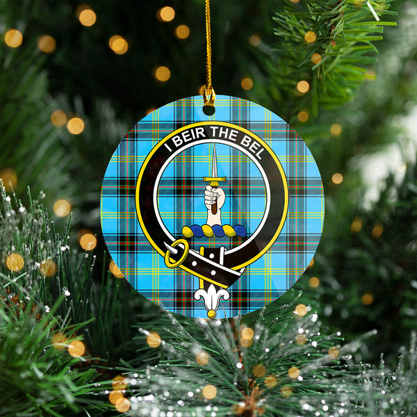 Bell of the Borders Modern Clan Badge Tartan Plastic Christmas Ornaments