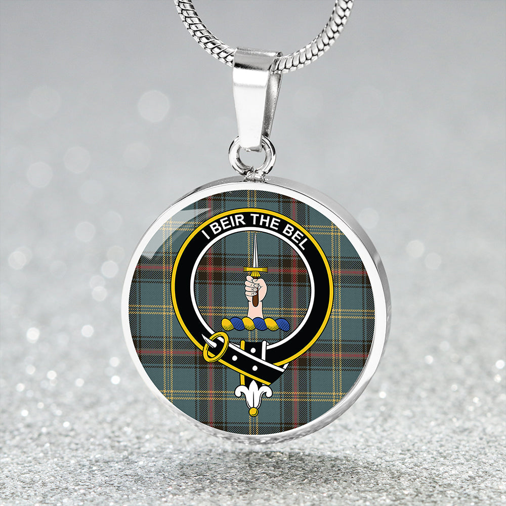 Bell of the Borders Weathered Clan Badge Tartan Classic Circle Necklace