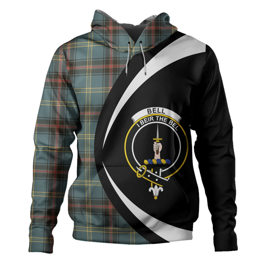 Bell of the Borders Weathered Clan Badge Tartan Hoodie Circle Style