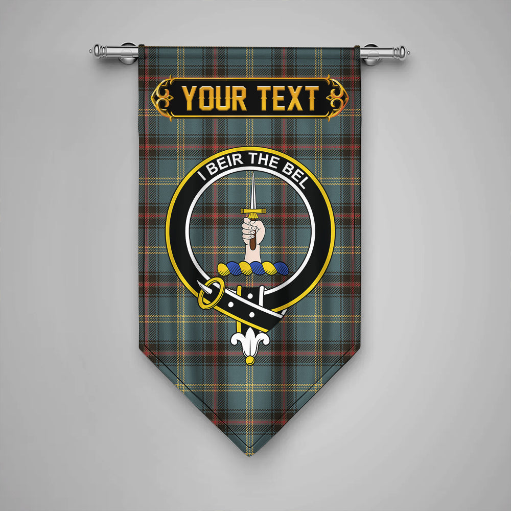 Bell of the Borders Weathered Clan Badge Tartan Gonfalon Personalize