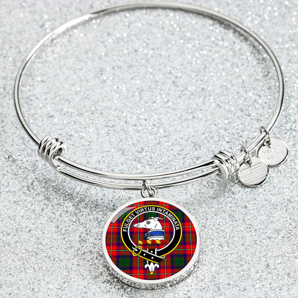 Belshes Clan Badge Tartan Classic Circle Bangle