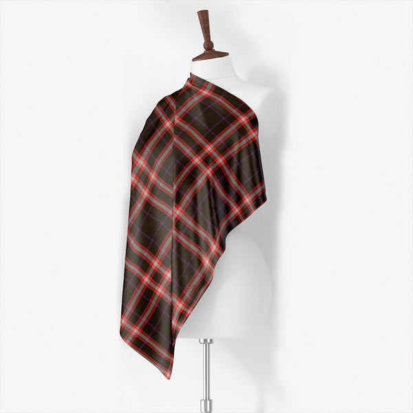 Benson Weathered Tartan Classic Silk Habotai Square Scarf