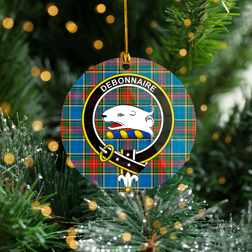 Bethune Ancient Clan Badge Tartan Plastic Christmas Ornaments