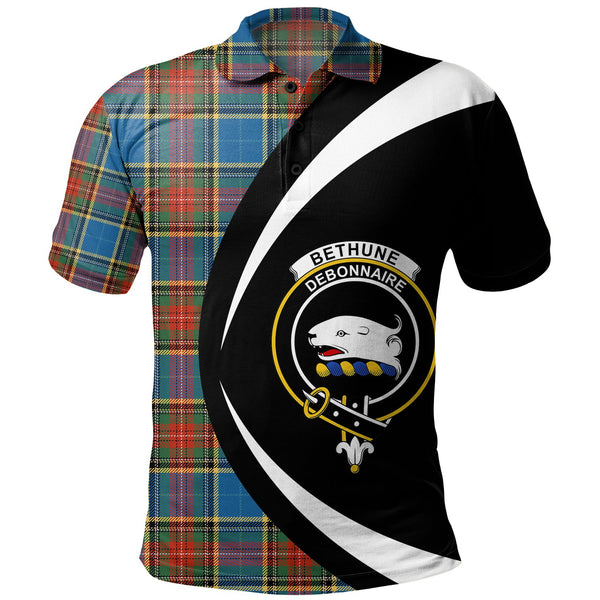 Bethune Ancient Clan Badge Tartan Polo Shirt Circle Style Personalized