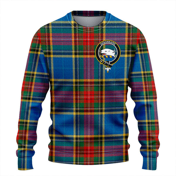 Bethune Ancient Clan Badge Tartan Knitted Sweater