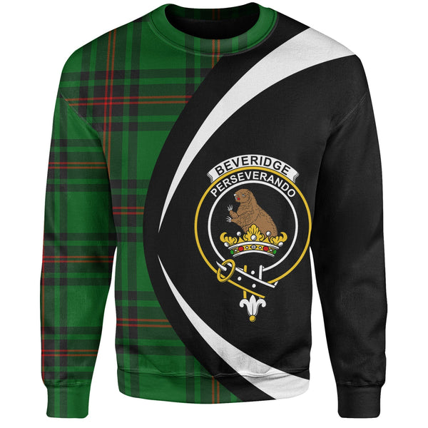 Beveridge Clan Badge Tartan Sweatshirt Circle Style Personalized