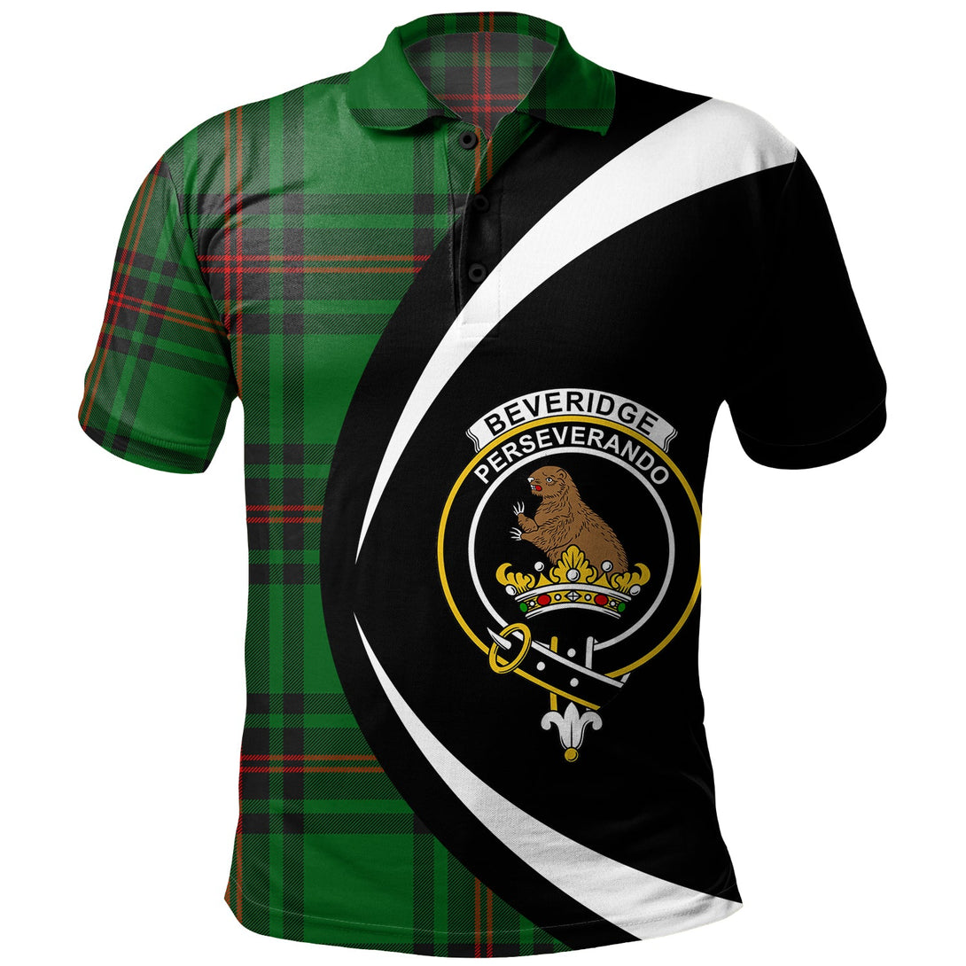 Beveridge Clan Badge Tartan Polo Shirt Circle Style Personalized