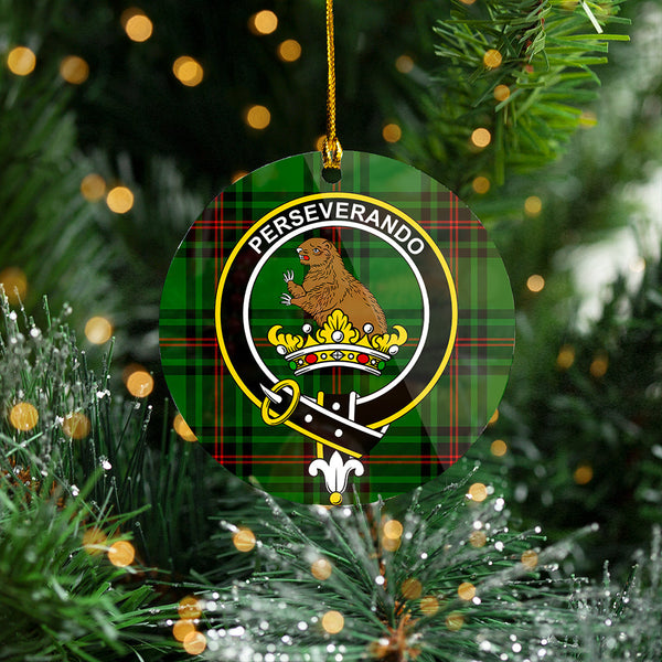 Beveridge Clan Badge Tartan Plastic Christmas Ornaments