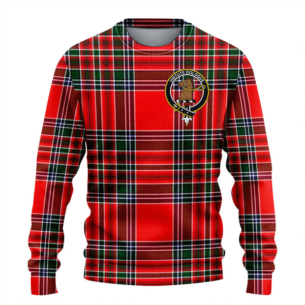 Binning Clan Badge Tartan Knitted Sweater