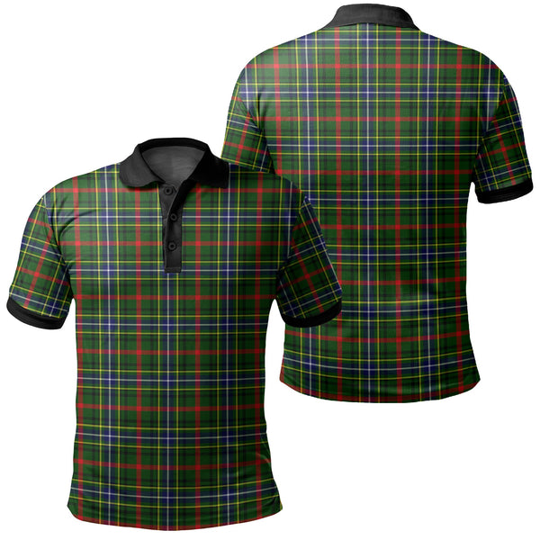 Bisset Tartan Classic Polo Shirt Black Neck 2 Style