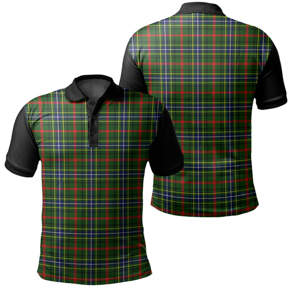 Bisset Tartan Classic Polo Shirt Black Neck 1 Style