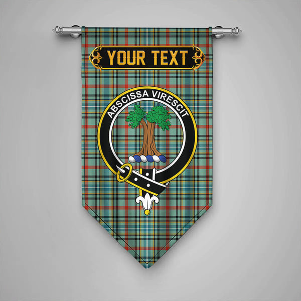 Bisset Ancient Clan Badge Tartan Gonfalon Personalize