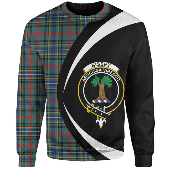 Bisset Modern Clan Badge Tartan Sweatshirt Circle Style Personalized