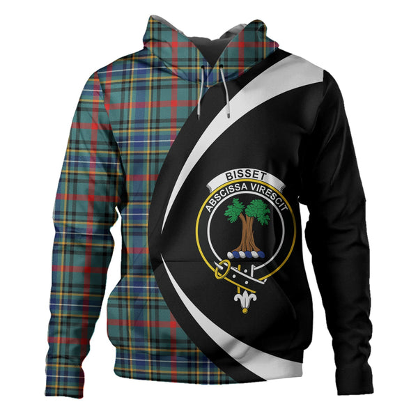 Bisset Modern Clan Badge Tartan Hoodie Circle Style