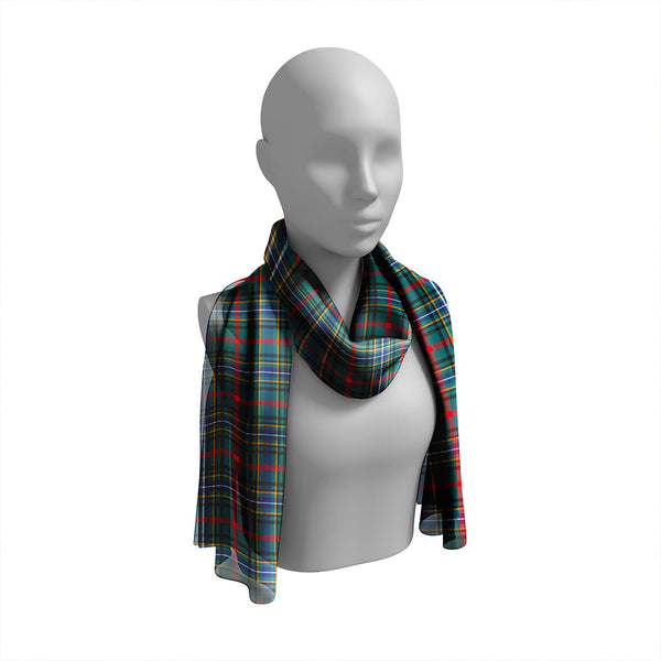 Bisset Modern Tartan Classic Silk Habotai Long Scarf