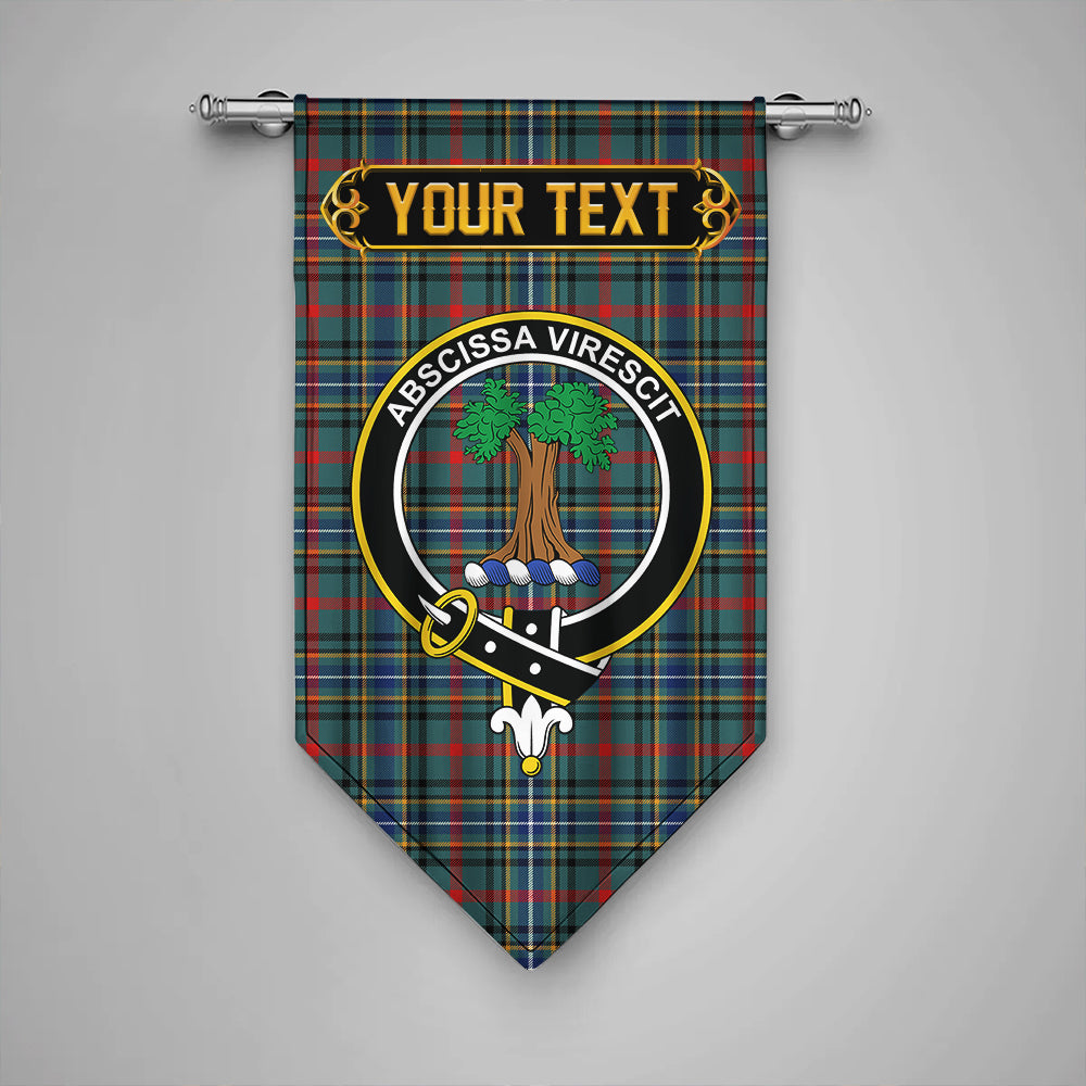 Bisset Modern Clan Badge Tartan Gonfalon Personalize