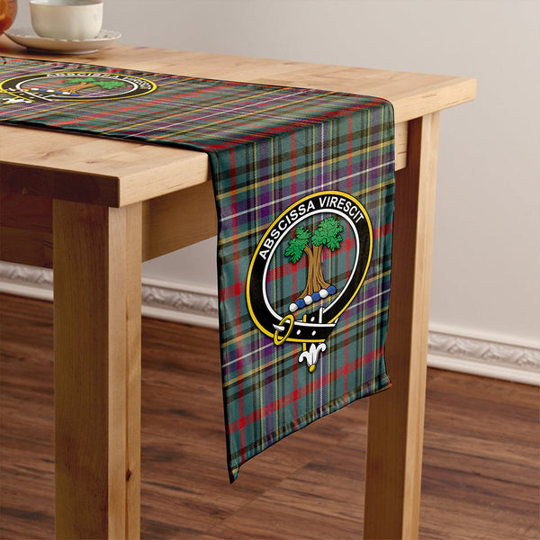 Bisset Weathered Clan Badge Tartan Table Runner