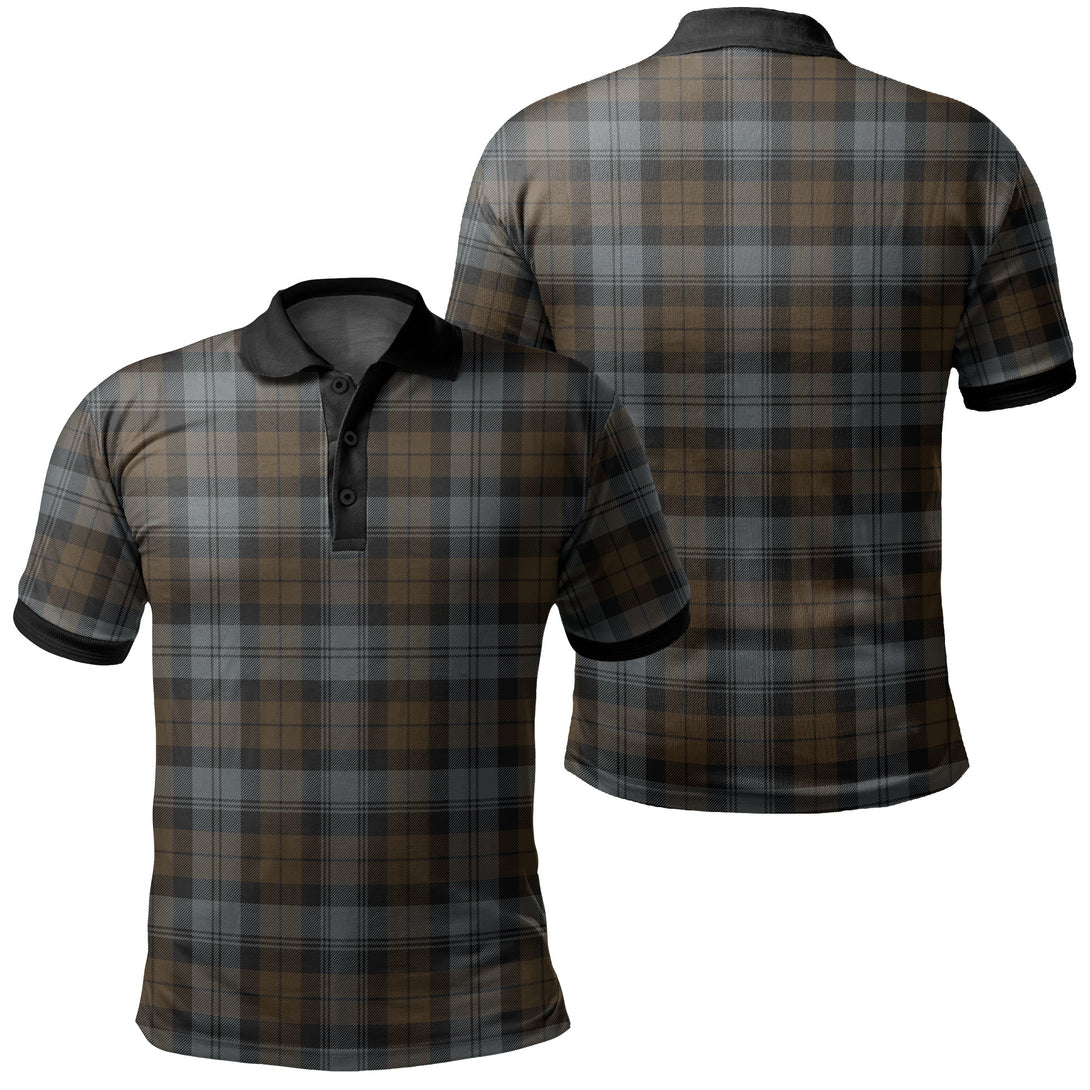 BlackWatch Weathered Tartan Classic Polo Shirt Black Neck 2 Style